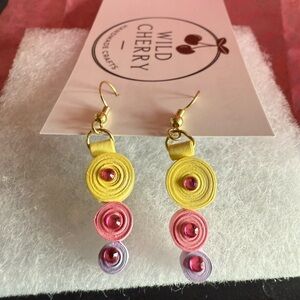 Multicolor Spiral Earrings